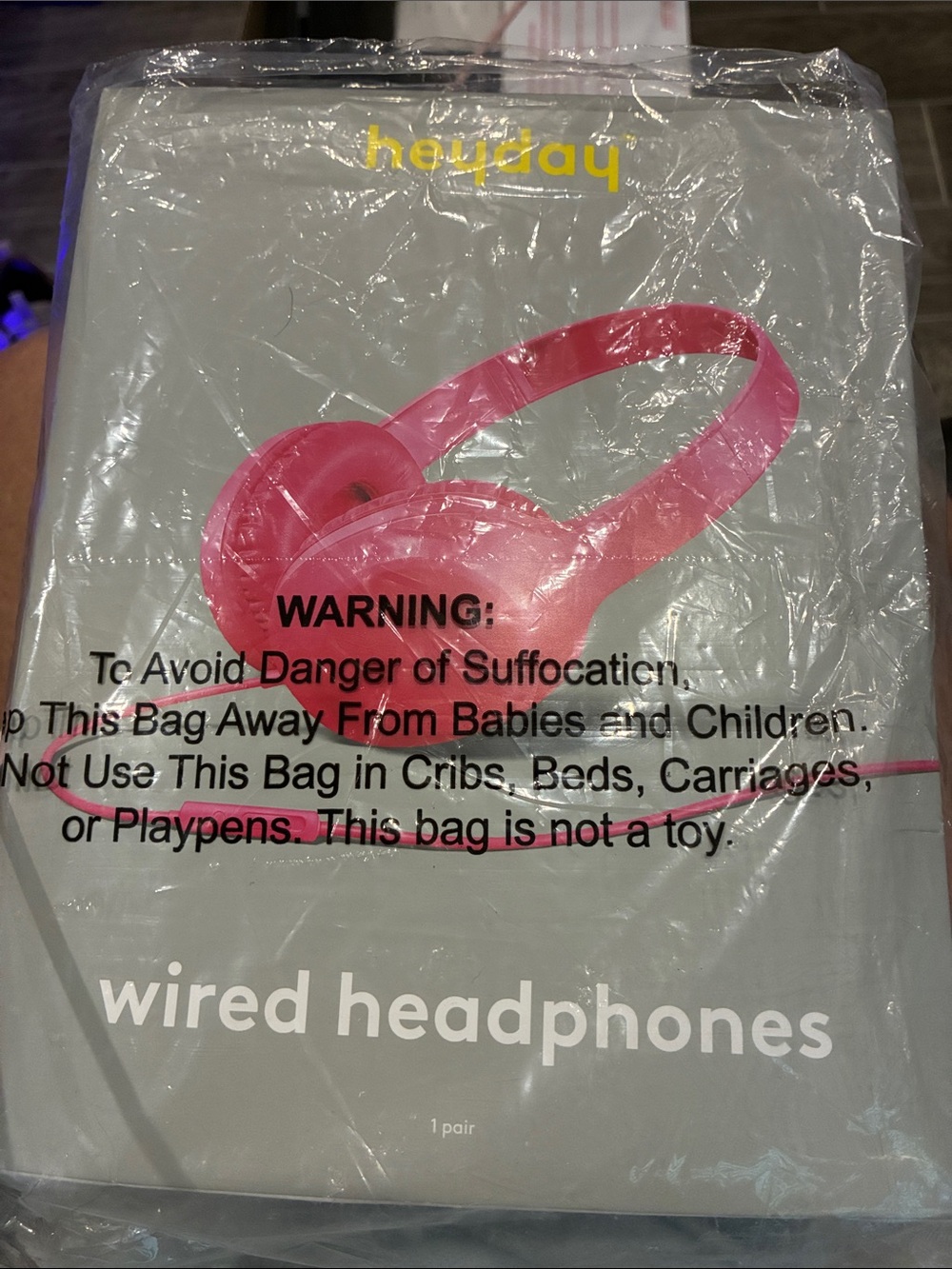 heyday Pink Wired On-Ear Headphones